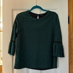 Gibson dark green, lace blouse